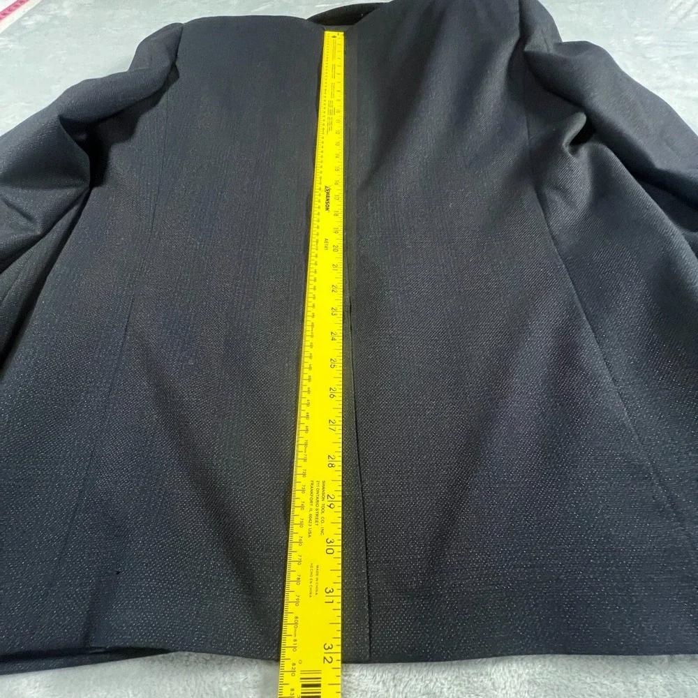 Belvest Sports Coat Mens 44 L Super 100s Worsted Wool Italy Navy Blue Blazer
